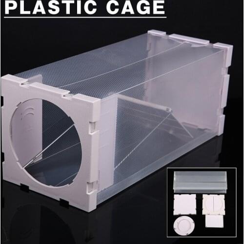 White Humane Rat Trap Catch Capture Pest Rodent Mice Mouse Bait Rat Cage Reusable Home Use Mousetrap Self-locking Rat Trap Cage