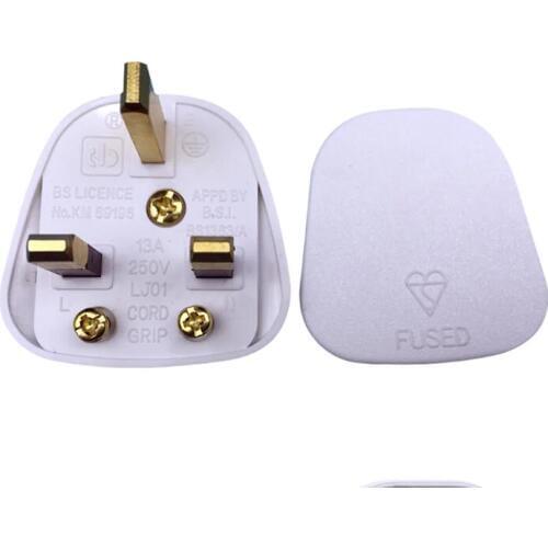 White 3 Pin UK Mains Top Plug 13A 13 AMP Appliance Power Socket Fuse Adapter Household,1 pcs