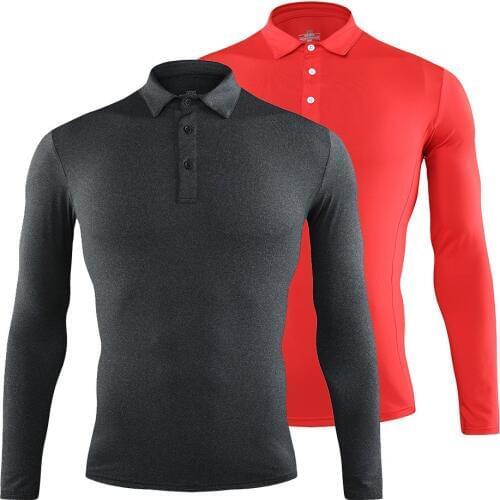 Mens Golf Shirts Man Long Sleeves T Shirt Male Outdoor Sports Turn Down Full Sleeve T Shirt sports golf shirt lapel sportswear