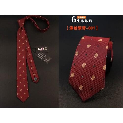 Manufacturer tie mens formal wear business professional polyester silk tie group custom wholesale 6CM British tie