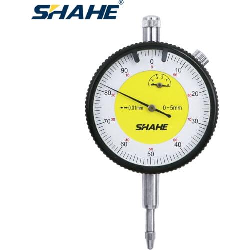 SHAHE 0.01mm 0-5mm Dial Indicator Gauge Accuracy Dial Indicator Measurement Instrument Precision Tool