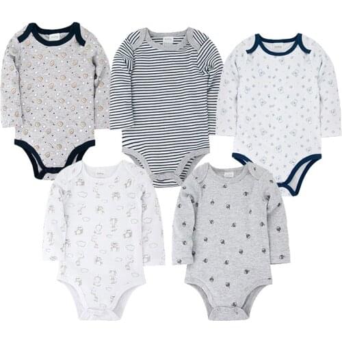 Honeyzone Gray Baby Bodysuit Newborn Baby Boy Clothes Set Twins Jumpsuit Summer Breathable Bodies Bebe Pajamas 100%Cotton 0-12M