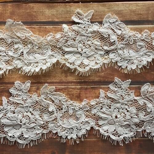 HOT New Top Grade 1.5meter/pcs 1pcs/pack White Eyelash Lace Fabric DIY Wedding Dresses Bridal Veil Decorative Z568