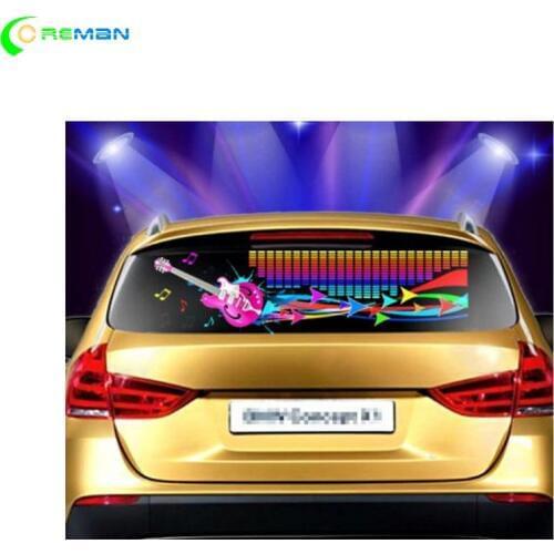 Best design bus taxi rear window led sign P2.5 indoor led sign 64X16 back window text picture video 4G WIFI USB logo