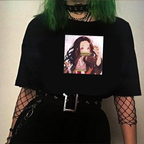 2021 Anime Demon Slayer Cartoon Harajuku Summer Short-sleeve Male T-shirt