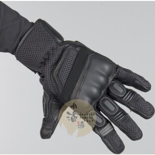 New 2019 Motorcycle Mesh Leather Gloves Motorcycle Motorbike Riding Black Genuine Leather Mens Gloves