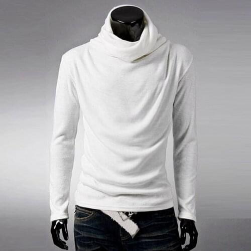 Men Casual Sweater Male Autumn Knitwear 2021 Winter New Mens Turtleneck Sweaters Solid Color Fashion Knitted Pullovers