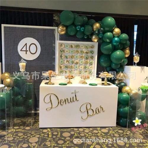 Balloon Chain Set Metallic Dark Green Balloon Set Birthday Celebration Party Supplies Latex Balloons