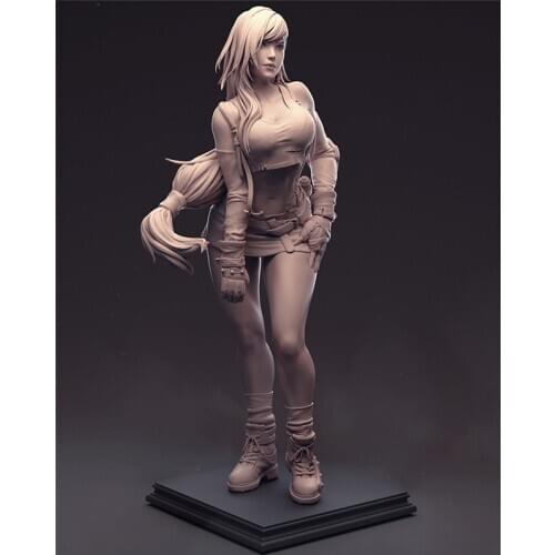 1/6 Scale Unpainted Figure Final Fantasy VII Tifa Static Resin Figure Kit Unpainted Resin Model Toys Kit