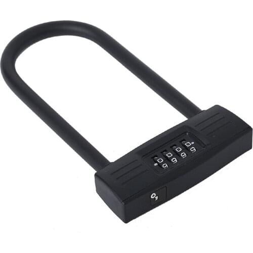 New Bicycles U Lock Heavy Duty Bike Scooter Motorcycles Combination Lock Combo Gate Lock for Anti Theft 4 Color