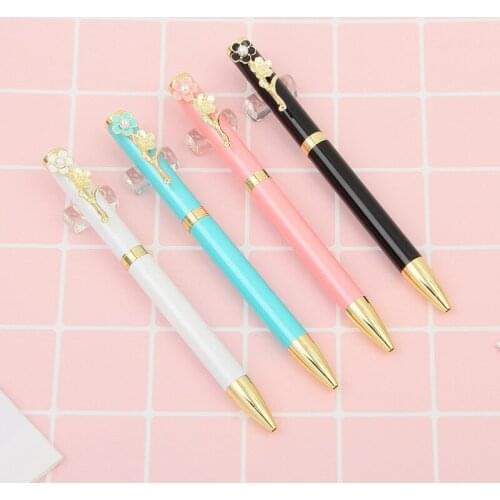 Profile High-end Metal Peach Blossom Ballpoint Pen Signing Pen School Office Supplies Student Kids Gift