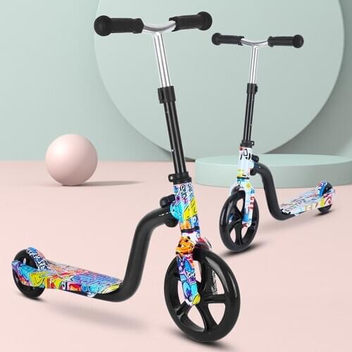 Scooter for Kids Big Wheels Scooter Folding Kick Scooter for Toddlers 3-8 Year with Adjustable Height Lightweight Scooter Gift