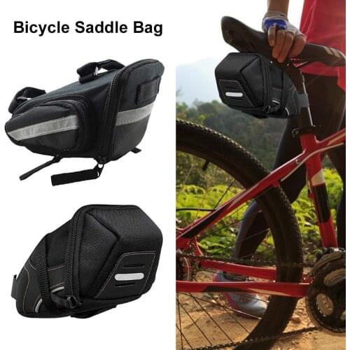 Mountain Road Bike Bicycle Strap-on Rear Seat Saddle Bag Waterproof Bike Tail Bag Pouch Pannier Sack Pack Cycling Accessories