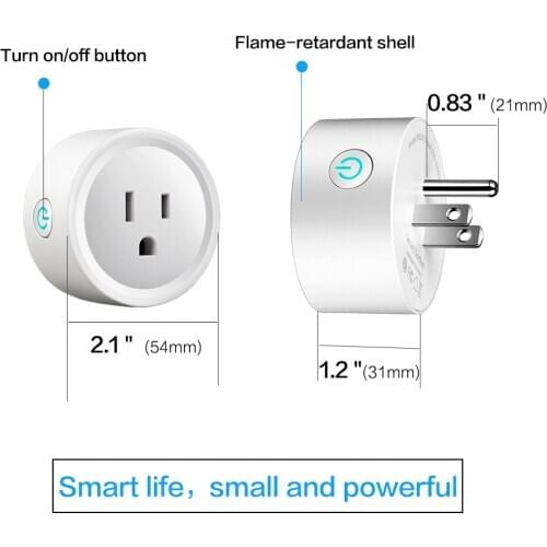 Wifi smart socket U.S. regulations support remote control timer switch voice control Tuya Smart