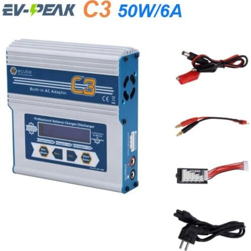 EV-Peak C3 50W Battery charger with integrated power supply LiPo / Li-Ion / Pb / NiMH 11-18V