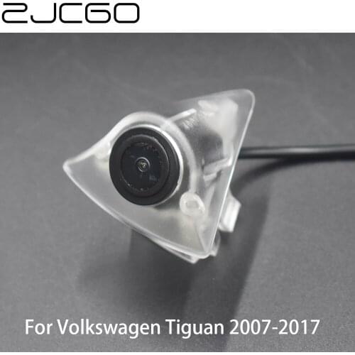 ZJCGO CCD Car Front View Parking LOGO Camera Night Vision Positive Image for Volkswagen Tiguan 2007~2017