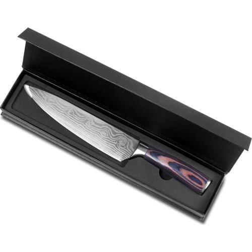 13'' 33cm Stainless steel Damascus Chef Knives Veins Kitchen Knives Wood Handle Sharp Cleaver Slicing Gift Knife Cooking Tool