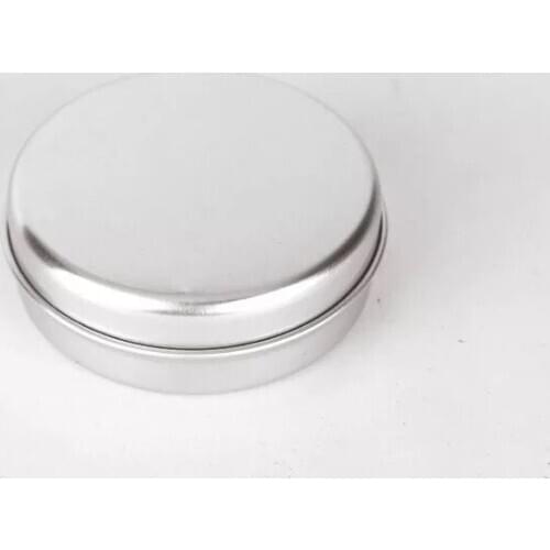 20pcs 61*23mm 60ml Aluminium Tin Cosmetic jars Metal Cream Jars Cans with screw lid Silver tin container bottle candle can box