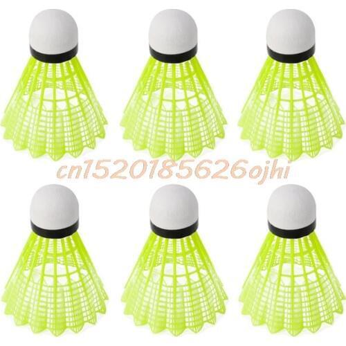 6 Pcs/Set Durable Training Train Gym Fitness Nylon Shuttlecocks Badminton Ball Sport