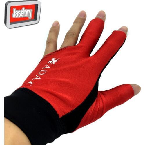 Free shipping 1pc red Adam Billiards Gloves High elastic and punch sheet Pool Billiard gloves left hand snooker gloves