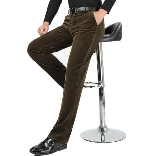 2019 New Male Business Long Pants Spring Summer Classic Casual Trousers Homme Vintage Straight Male Pants Large Size 30-40 XNN57