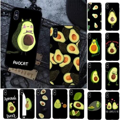 FHNBLJ Fruit Avocado Food Summer Phone Case for iPhone 11 12 pro XS MAX 8 7 6 6S Plus X 5S SE 2020 XR cover