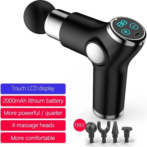 Fascia Gun Electric Mini LCD Muscle Fitness Massage Vibration Stimulator Relaxation Pain Relief Beauty Health Care Portable Tool