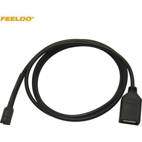 FEELDO 10Pcs Car Original 4Pin Plug To USB Adapter Conector For Nissan Teana Qashqai CD Radio Audio Media Cable Data Wire #5660