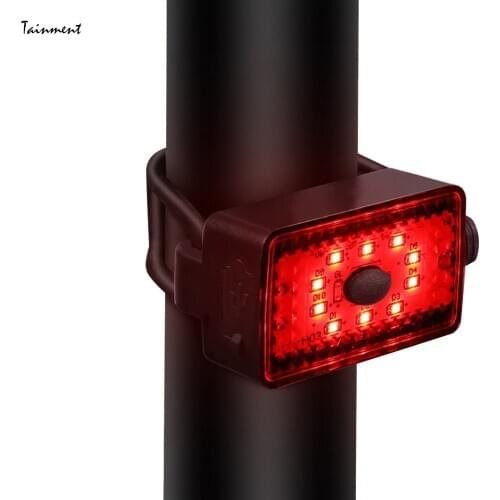 Mini Bicycle Light Safety Warning Lights with Holder Cycling Rear Flashlight Bike Taillight Waterproof Bike Cycling Lamps Red