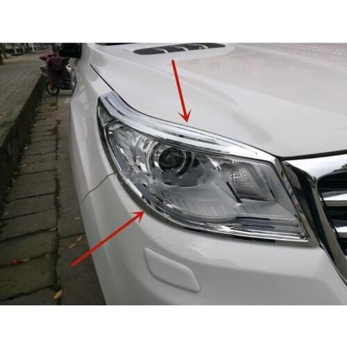 For Haval H9 2015-2020 ABS Chrome Headlight Decorative frame Rear tail light Rear fog light decorative frameCar styling