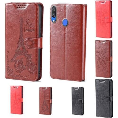 Intaglio icon butterfly flower Tower Flip Leather Wallet Phone Case For Huawei Nova 3 3e 3i Phone cover with card slot