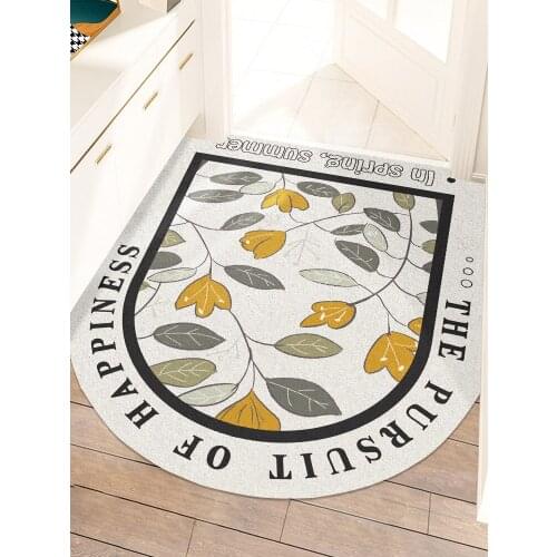Entrance door mat silk circle home entrance door mat
