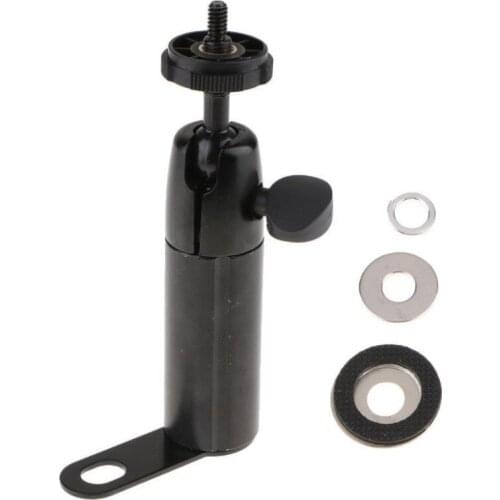 Motorcycle Aluminum Alloy Rear View Mirror Mount with 1/4 inch-20 Thread Stud for Camera DVR etc