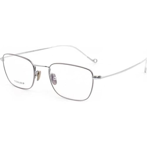 YOUTOP Retro Old-School Square Rectangle pure titanium Hand-made Eyewear Business men glasses frame prescription eyeglass 9140
