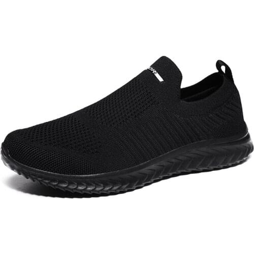 Mens Sport Tennis Running Shoes Slip On Plus Size Breathable Comfortable Light Cushioned Sneakers Outdoor Casual Walking Shoes