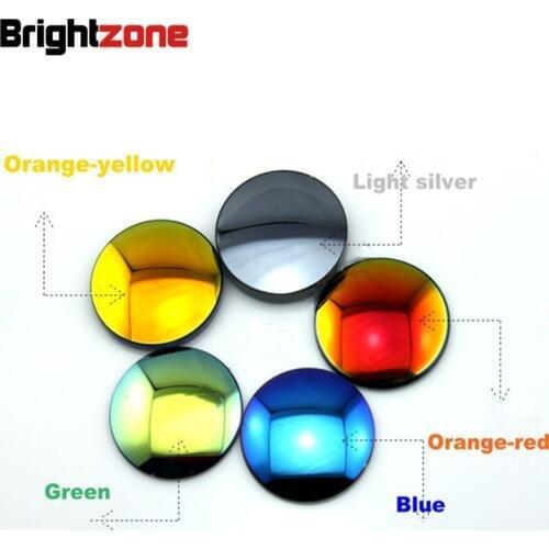 New High Grade Brand CR-39 Resin Blue Mirror Colorful Myopia Prescription Polarized Sun-lens Rx Lenses Customized(One Pair Cost)