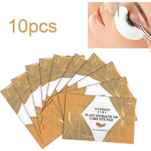 10 Pairs Eyelash Lash Extensions Under Eye Gel Pads Lint Free Patches Makeup Tools