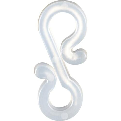 100Pcs Christmas Mini Gutter Hang Hooks Plastic S Shaped Christmas Light Clips Hook for Outdoor Indoor Strings Lights THJ99