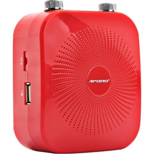 18W Voice Amplifier With Echo Function Wired Microphone TF Card Portable Meeting Tour Guide Megaphone Speaker Subwoofer