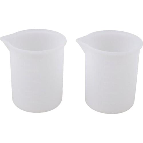 2pcs 100ML Clear Measuring Cup Household Kitchen Cooking Tool Maatbeker Vloeistoffen Silicone Resin Glue Tools