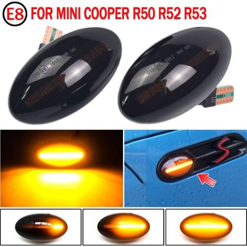 2pcs LED Side Marker Lamp Repeater Indicator Light For BMW MINI Cooper R50 R52 R53 2002-2008