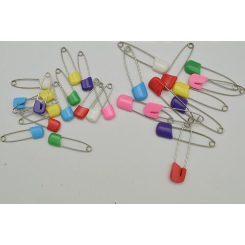 200pcs Baby Diaper Pins w/Colorful Plastic Safety Head Wholesale Lot