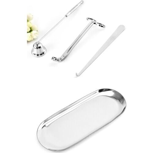 4 Pcs Stainless Snuffer candlelight Tool Hook Clipper Steel Candle Trimmer Oil Lamp Trim scissor tijera tesoura Cutter