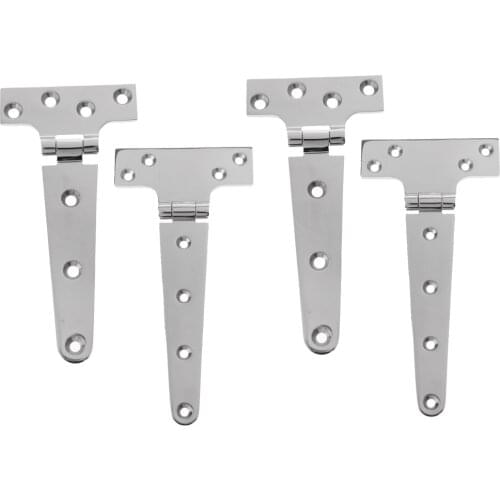 4 x 8' & 6' 316 Stainless Steel T Hinge Strap for Marine Boat Deck Door Gate