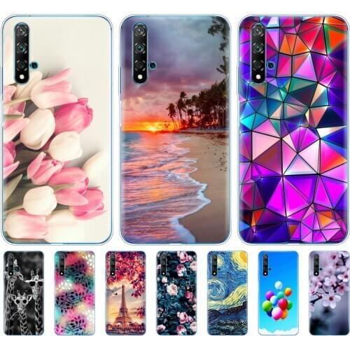 For Huawei Nova 5T Case Soft TPU Back Silicon Phone Cover For Nova5T 5 T YAL-L21 6.26'' Fundas Coque Bumper