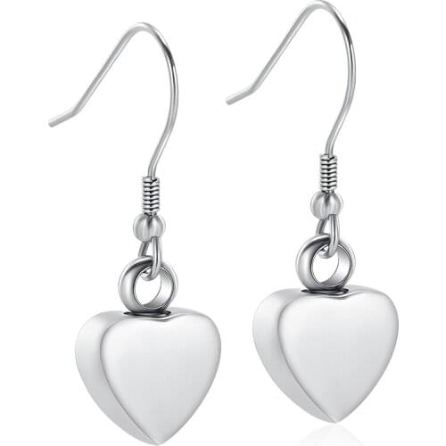 K001 Cremation Urn Earrings for Ashes for Women Stainless Steel Memorial Keepsake Ash Cremation Jewelry for Girls