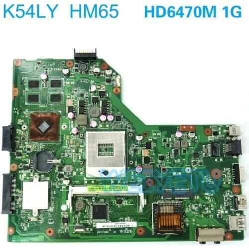 K54LY HM65 HD6470M 1G Motherboard For ASUS K54LY X54H K54HR X84H Laptop motherboard K54LY Mainboard REV 2.0/2.1 100% Tested