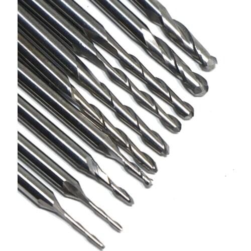3.175mm Shank Carbide Ball Nose End Mill CNC Engraving Router Bits Set 1~3.175mm