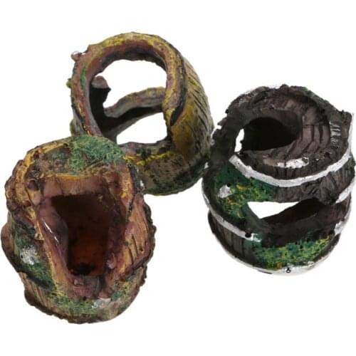 Creative Fish Tank Porous Hiding Cave Bucket Landscaping Decoration Aquarium Ornament Water Tank Accessories Supplies Decor