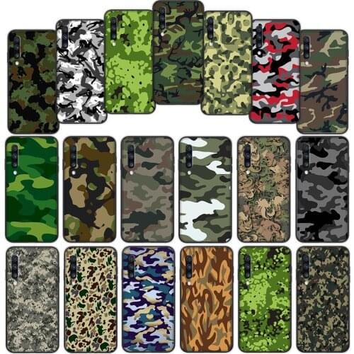 Camouflage Pattern Camo Soft Cover Case for Samsung Galaxy S20fe S21 Plus A02 A12 A32 A52 A72 F62 M02 M62 Ultra Cover